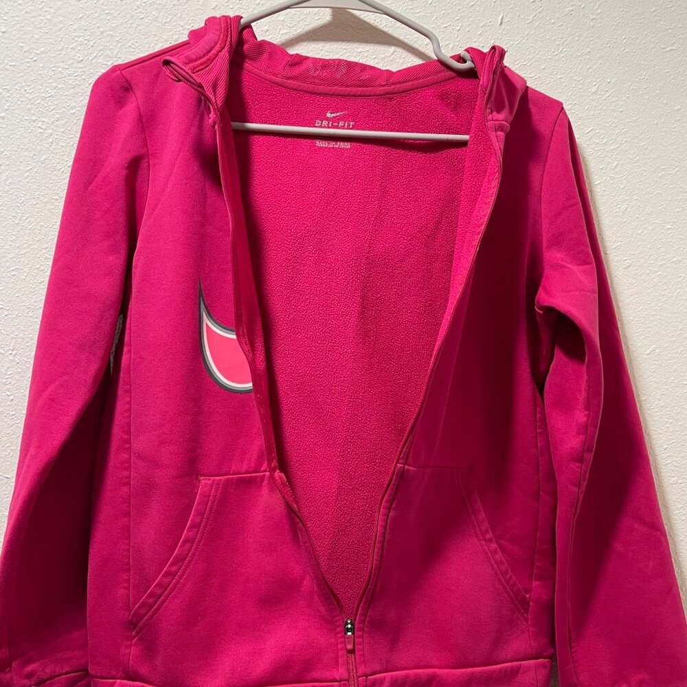 Nike Dri-Fit Girls Hoodie Pink XL - Picture 6 of 14
